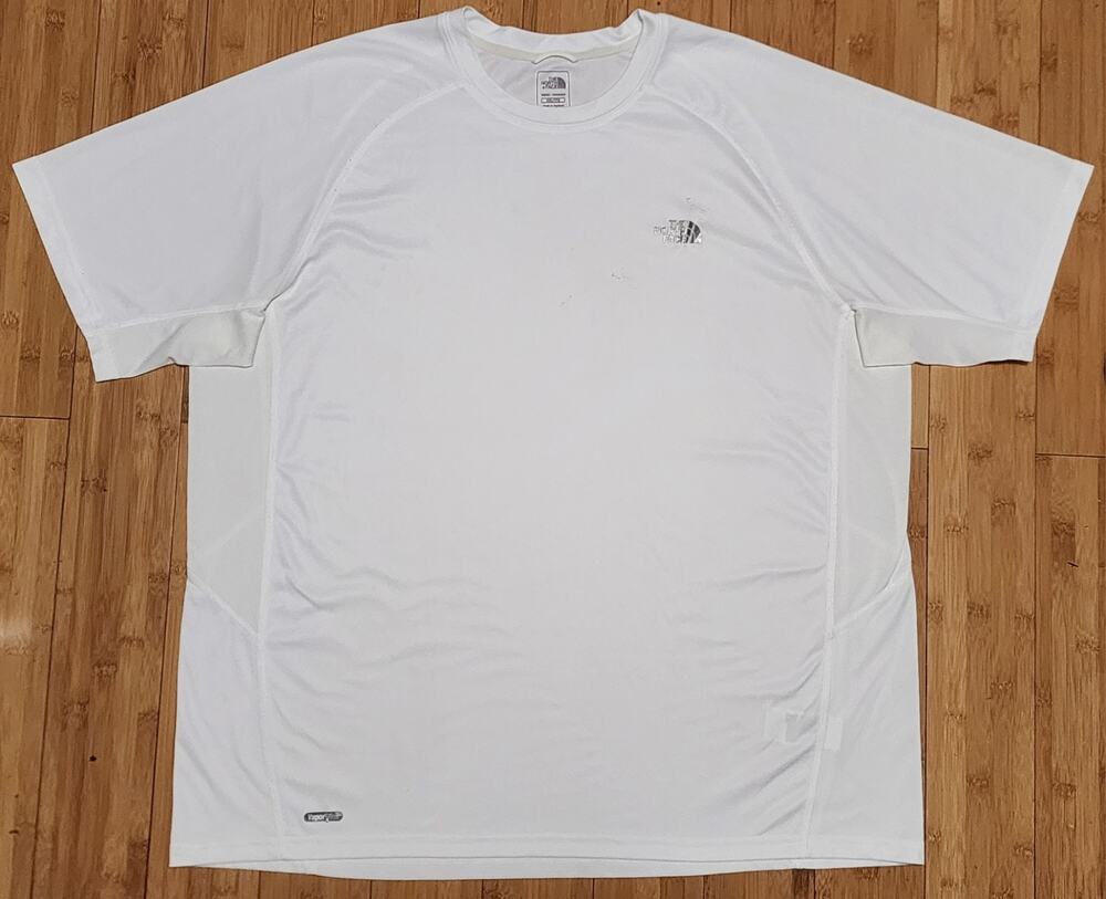 The North Face Vaporwick White Raglan T-Shirt Men's XXL 2XL Performance Athletic